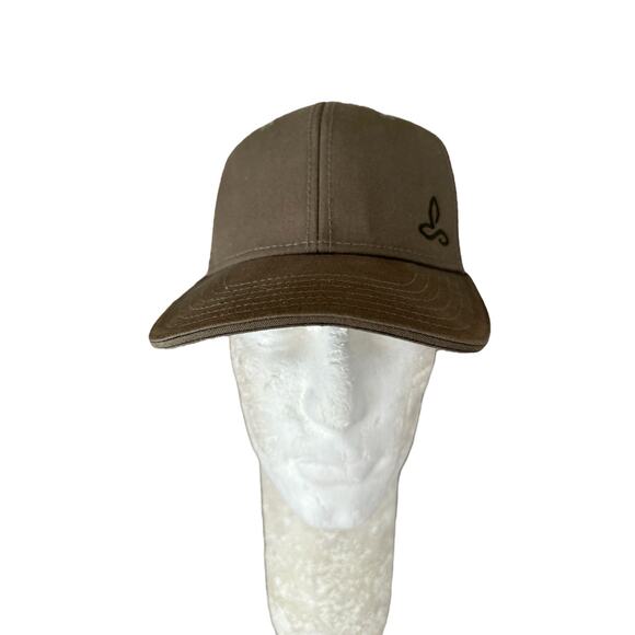 Prana Green Khaki Trucker Mesh Snapback Hat Cap - Picture 2 of 7